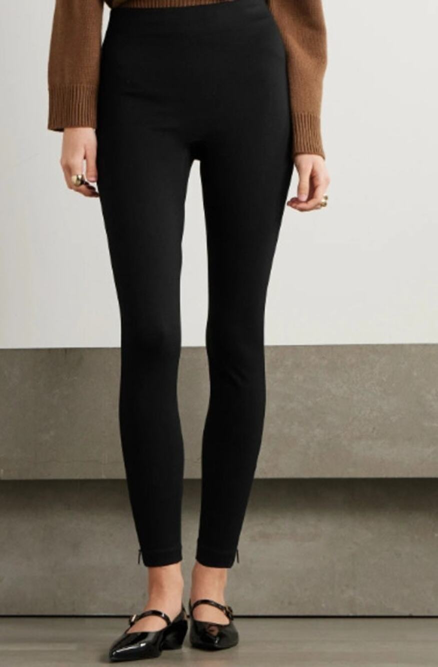 Spanx Leggings Women’s SP Black Ponte Zip Supersmooth PerfectFit Casual Chic NWT